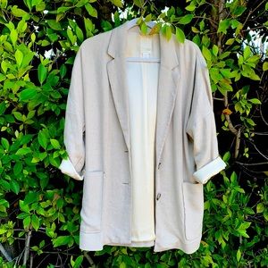 H&M silk lined linen jacket/blazer